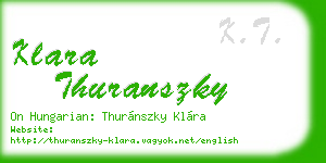 klara thuranszky business card